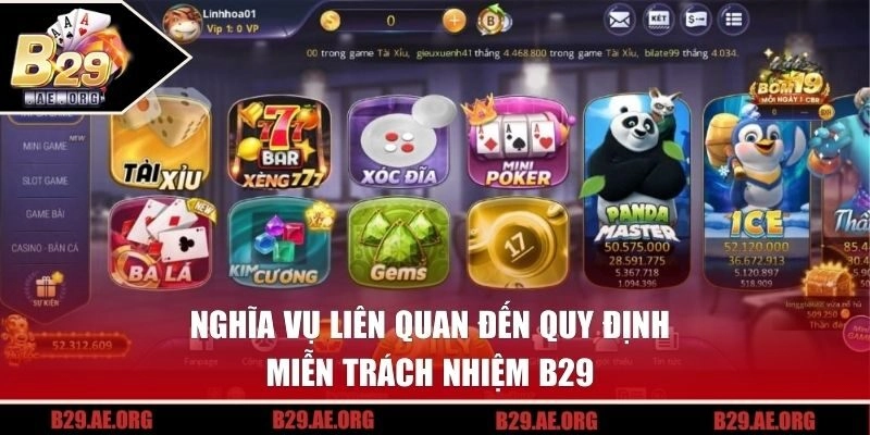 Nghĩa vụ liên quan đến quy định miễn trách nhiệm B29