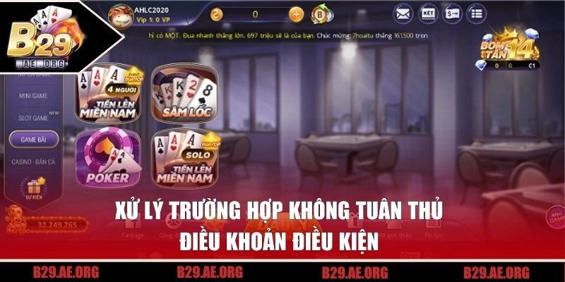 Xử lý trường hợp không tuân thủ điều khoản điều kiện